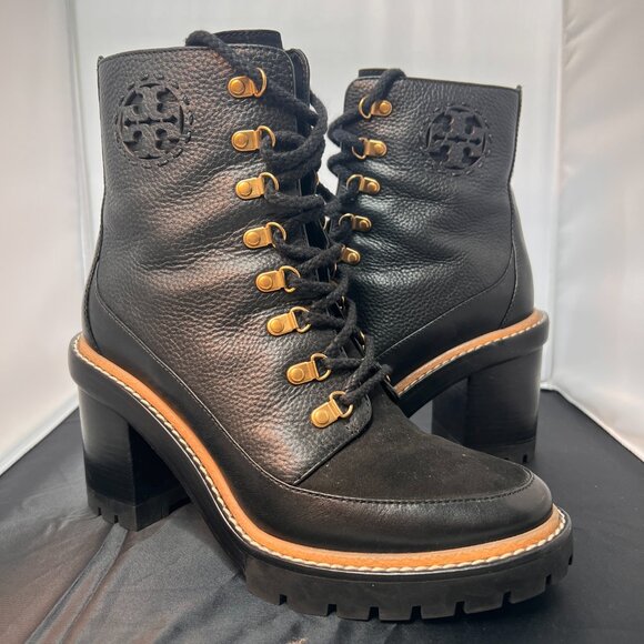 Tory Burch Miller mixed material lug sole bootie size 8.5 - Picture 5 of 6